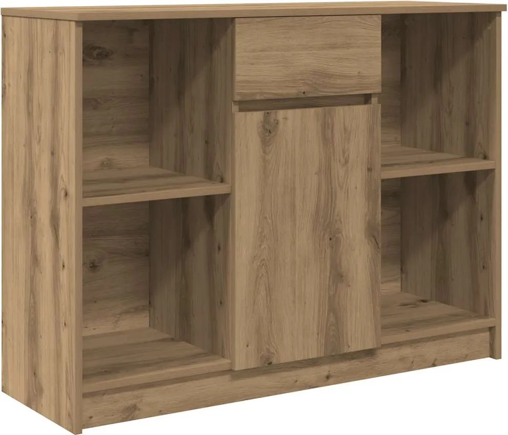 vidaXL Bufetă cu sertar Artisan Stejar 101x35x76 cm Lemn prelucrat