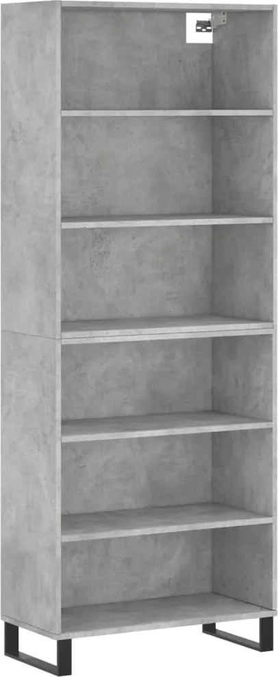 vidaXL Dulap înalt, gri beton, 69,5x32,5x180 cm, lemn compozit