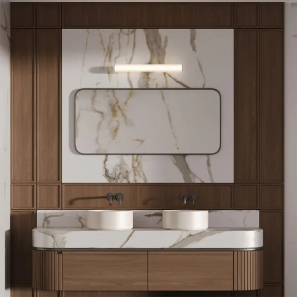 Lampă LED pentru oglindă de baie LINEA, 8W, 230V, 3000/4000/6000K, IP44, 45 cm, negru