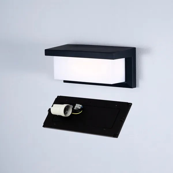 Brilagi - Aplica de exterior LED RGBW BRICKY, 1xE27/9W/230V, negru, IP54