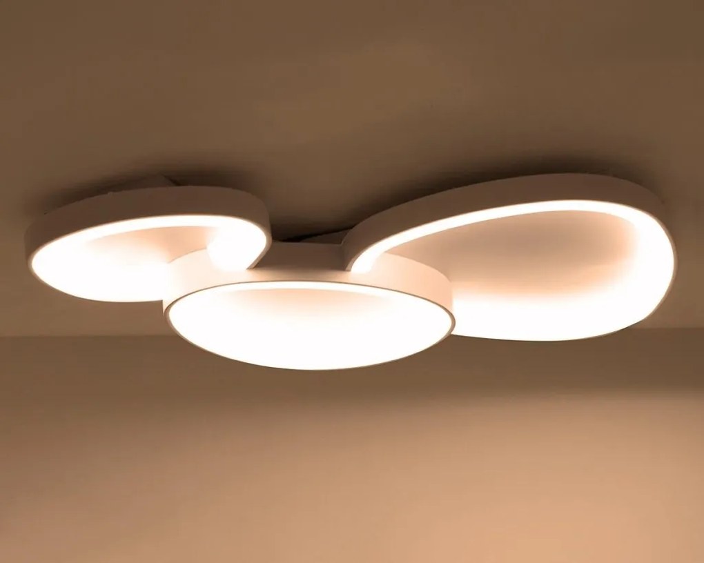 Plafoniera LED CCT cu telecomanda AREA 3 alb