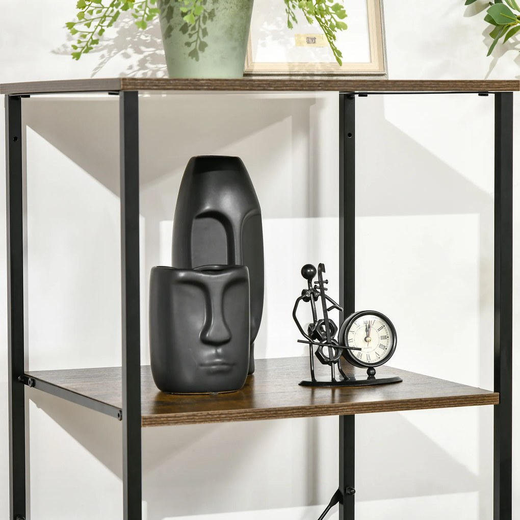 HOMCOM Mobilier de depozitare cu rafturi și 3 sertare din material textil pliabile detașabile, stil industrial, dim. 44L x 40l x 155Î cm | Aosom Romania