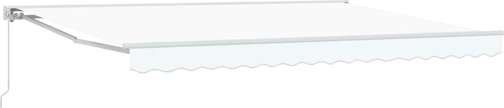 vidaXL Copertină retractabilă manuală Alb 4 × 3 m