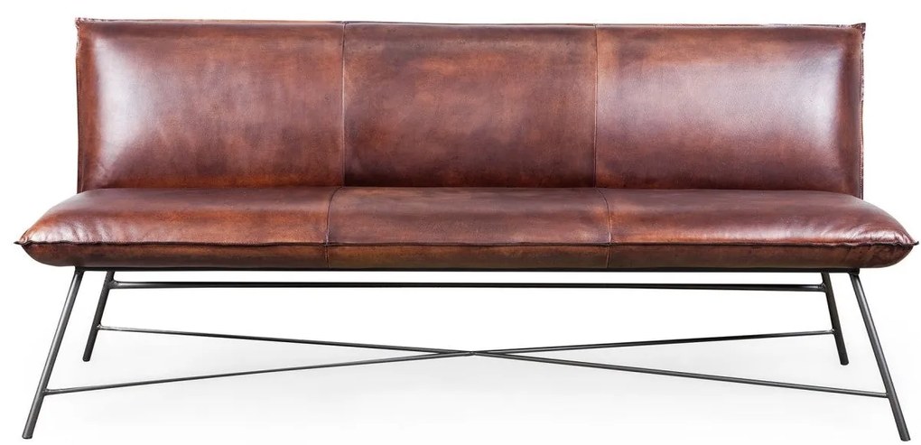 Banca dining din piele de bivol ✔ model FLIP | Dimensiuni: 220x70x87x52 cm