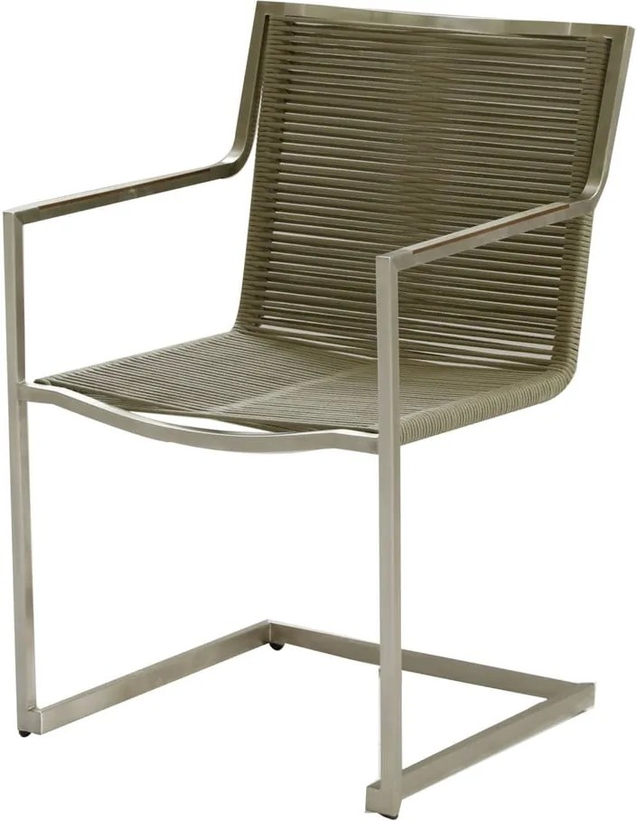 Set 4 scaune de grădină cu cadru metalic ADDU Sienna, maro