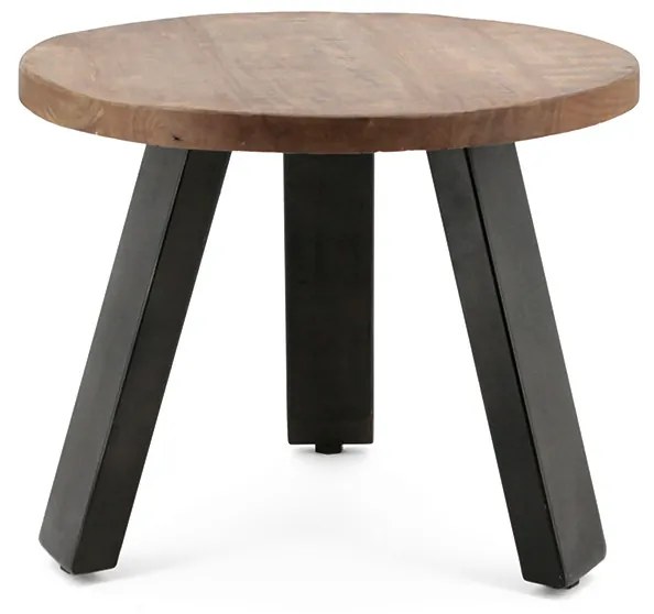 Masuta de cafea rotunda din lemn de mango 50x50x40 cm maro