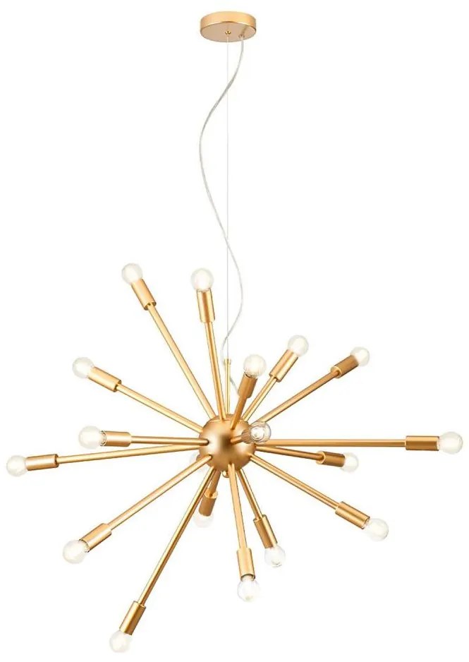 Redo 01-2935 - Lustru STELLAR suspendat pe cablu, 18xE14/25W/230V, auriu