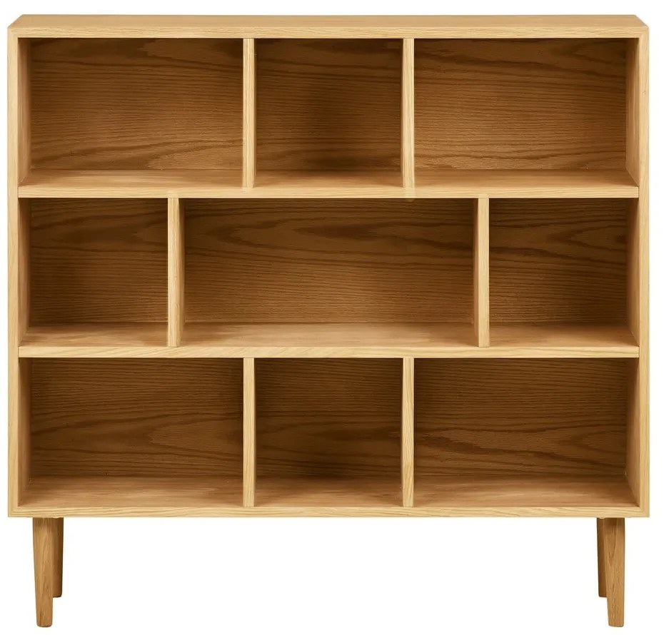 Bibliotecă în culoare naturală cu aspect de lemn de stejar 30x104,5x112 cm Oshawa – House Nordic