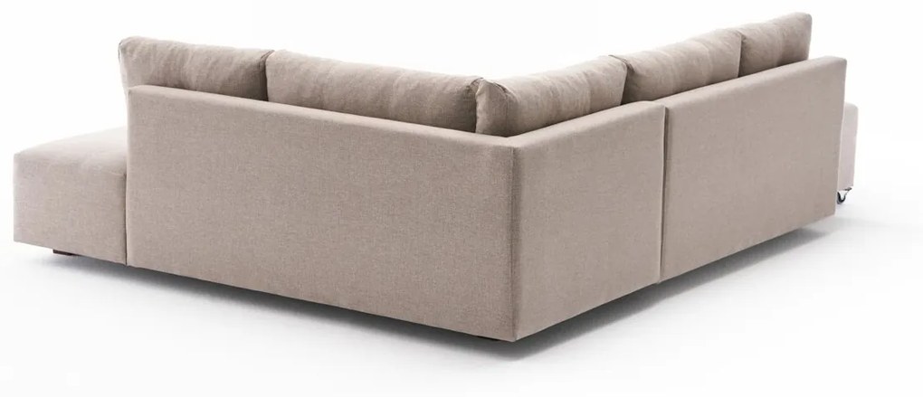 Coltar extensibil pe dreapta Manama, Balcab Home, 280x206x85 cm, lemn, crem