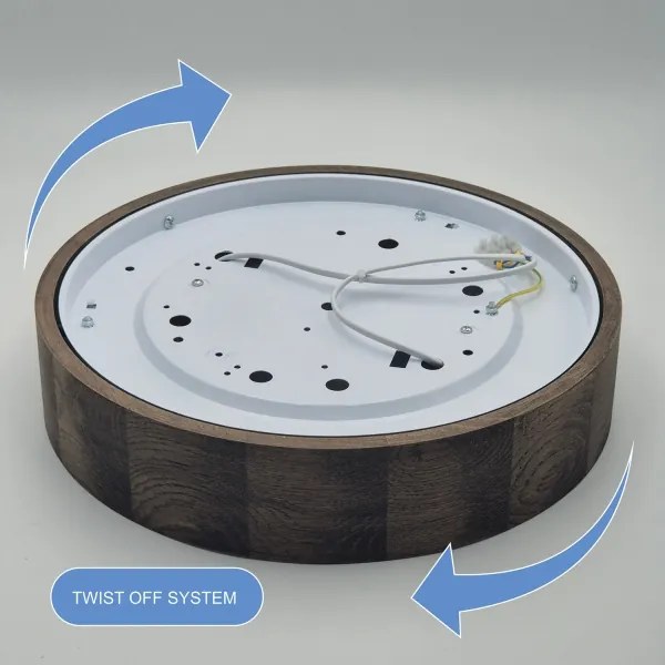 Plafonieră LED Brilagi CARVALHO 2xE27/60W/230V stejar nuc d. 37 cm