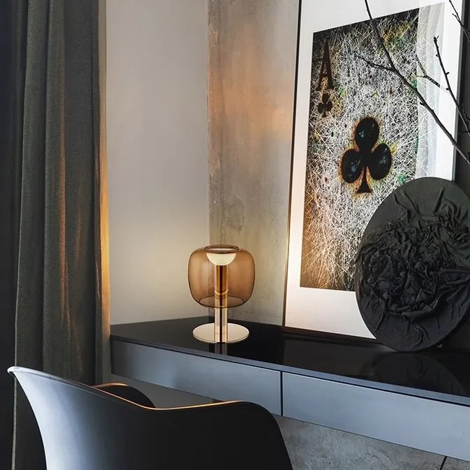 Veioza, Lampa de masa LED Icon auriu/ chihlimbar