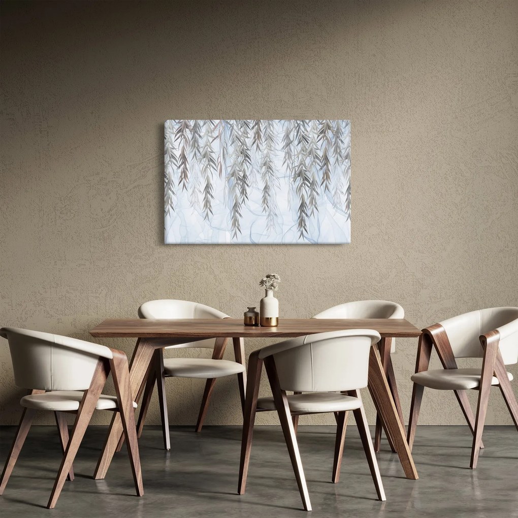 Tablou - Crenguțe de salcie fundal albastru (90x60 cm)