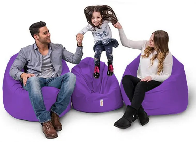 Fotoliu Puf Bean Bag Iyzi 100 Cushion Pouf, Violet