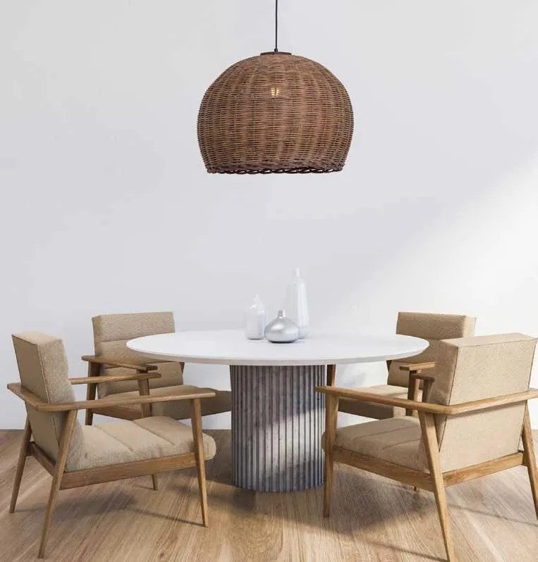 Lustra design natural din ratan Parni natur 65cm