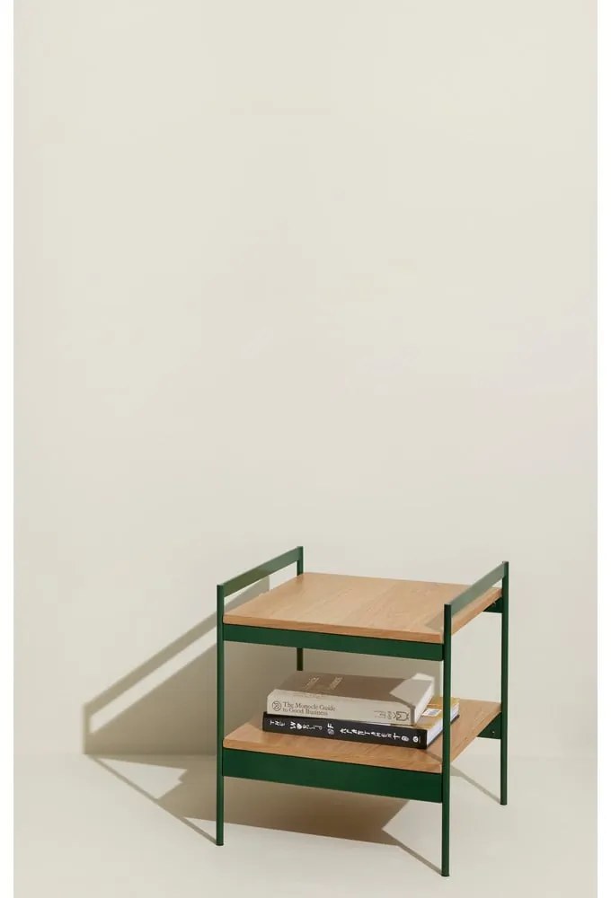 Măsuță auxiliară cu blat cu aspect de lemn de stejar 43x43 cm Jaunty – Hübsch