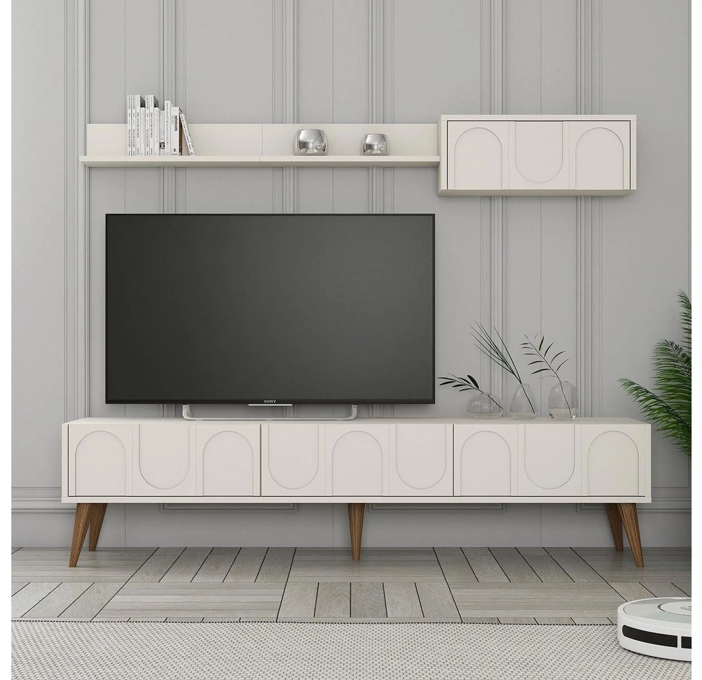 Set mobilier living Lyantela (Crem + Nuc). 1107138