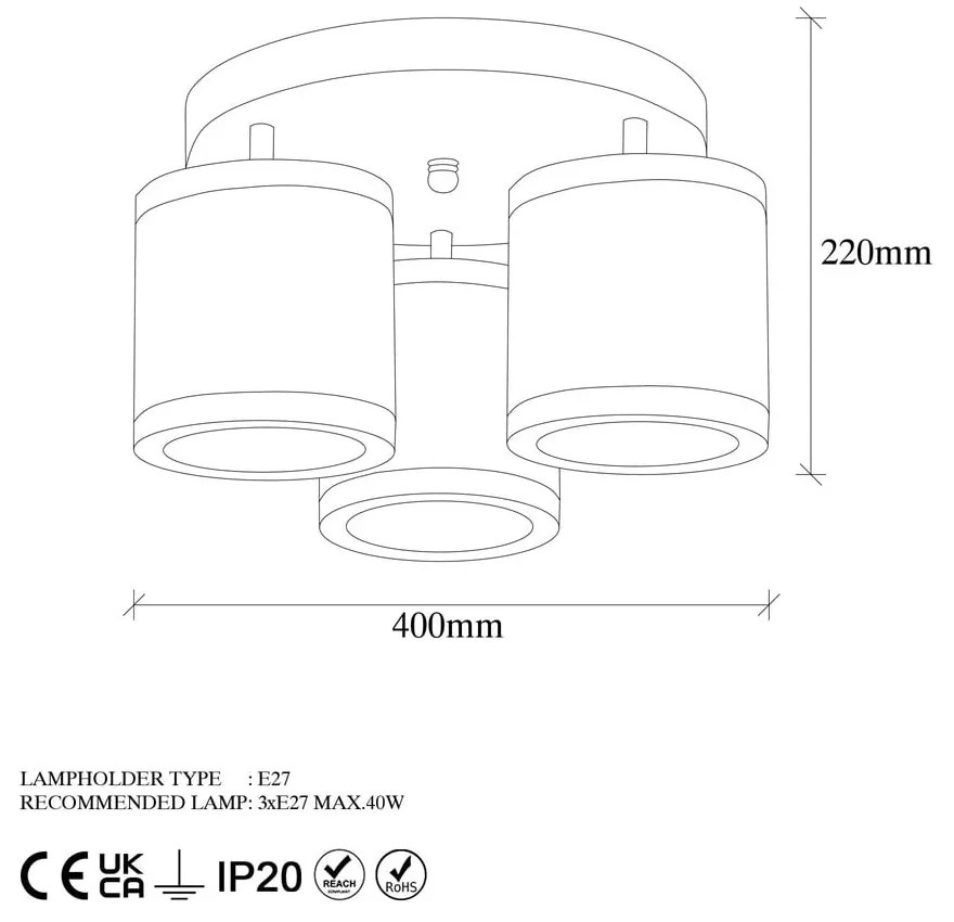 Plafonieră în culoarea bronz Way – Opviq lights