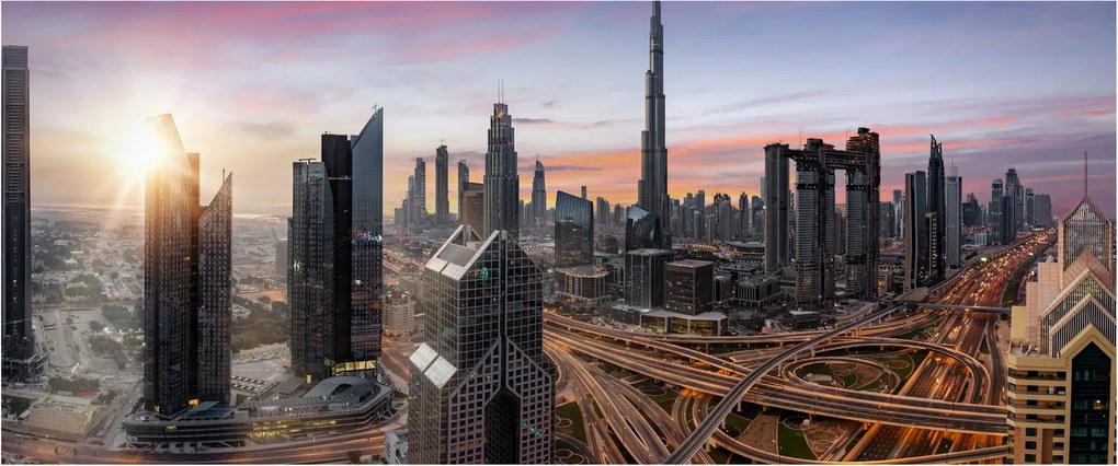 Tablou - Panorama din Dubai (120x50 cm)