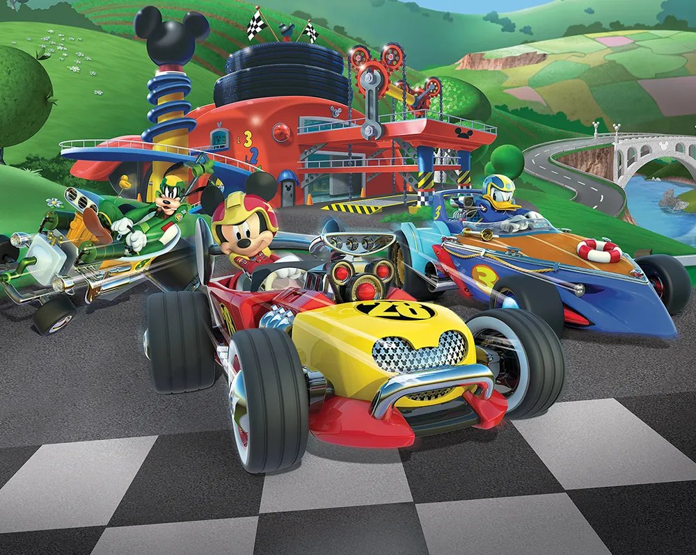 Fototapet Mickey Mouse Roadster Racers - 12 panouri -  305x244 cm