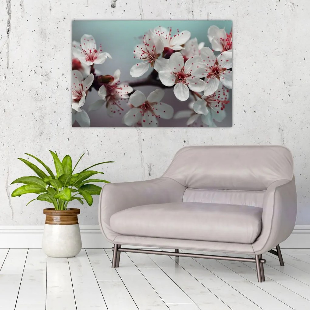 Tablou cu floare - roșie (90x60 cm)
