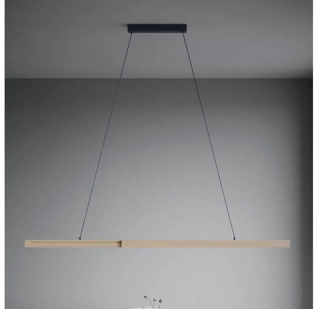 Lustră LED dimabilă pe cablu Eglo 390369 MONTEBUONO LED/21W/230V 3000K maro