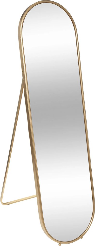 Oglindă mare de podea EDI cu ramă aurie, 43,5 x 160 cm