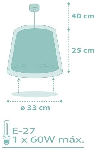 Dalber 81172H - Lustră copii DREAM FLOWERS 1xE27/60W/230V