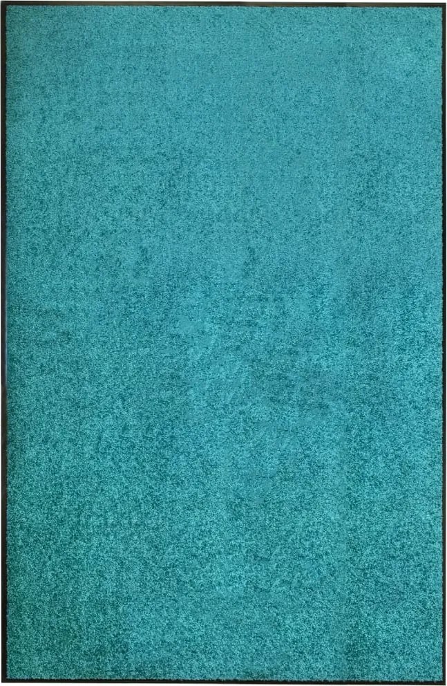 vidaXL Covoraș de ușă lavabil, cyan, 120 x 180 cm