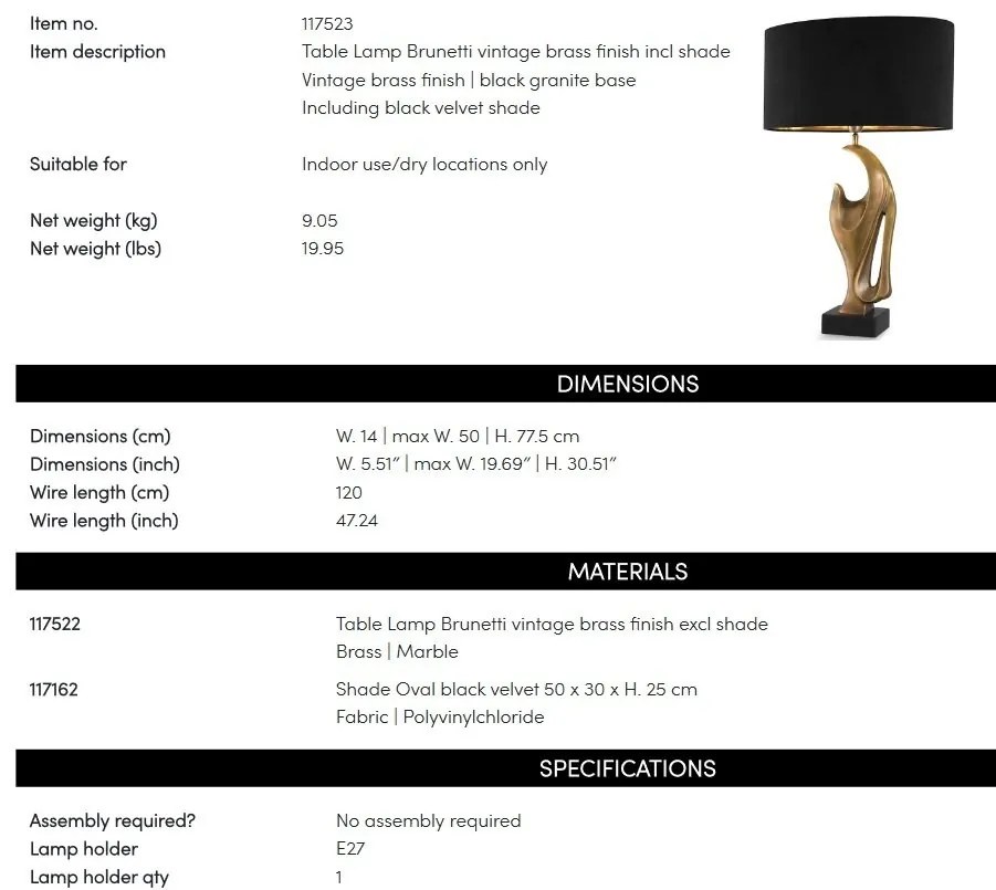 Veioza, Lampa de masa LUX Brunetti