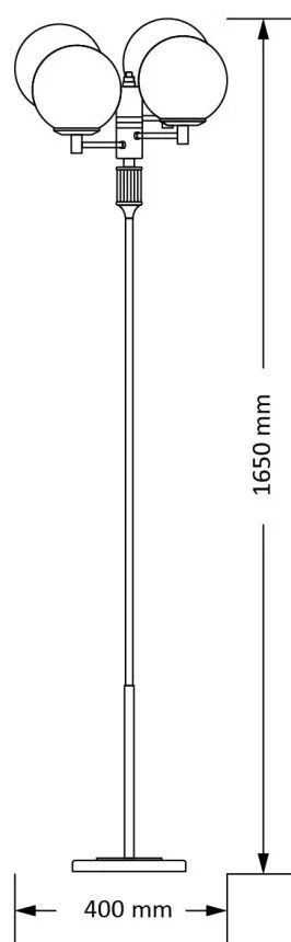 Lampadar 4 brate modern realizat manual Artu Glass