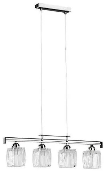 Candelabru suspendat pe cablu ALMA 4xE14/10W/230V crom lucios