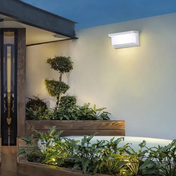 Brilagi BRICKY - Aplică LED RGBW de perete pentru exterior, 1xE27/9W/230V, albă, IP54