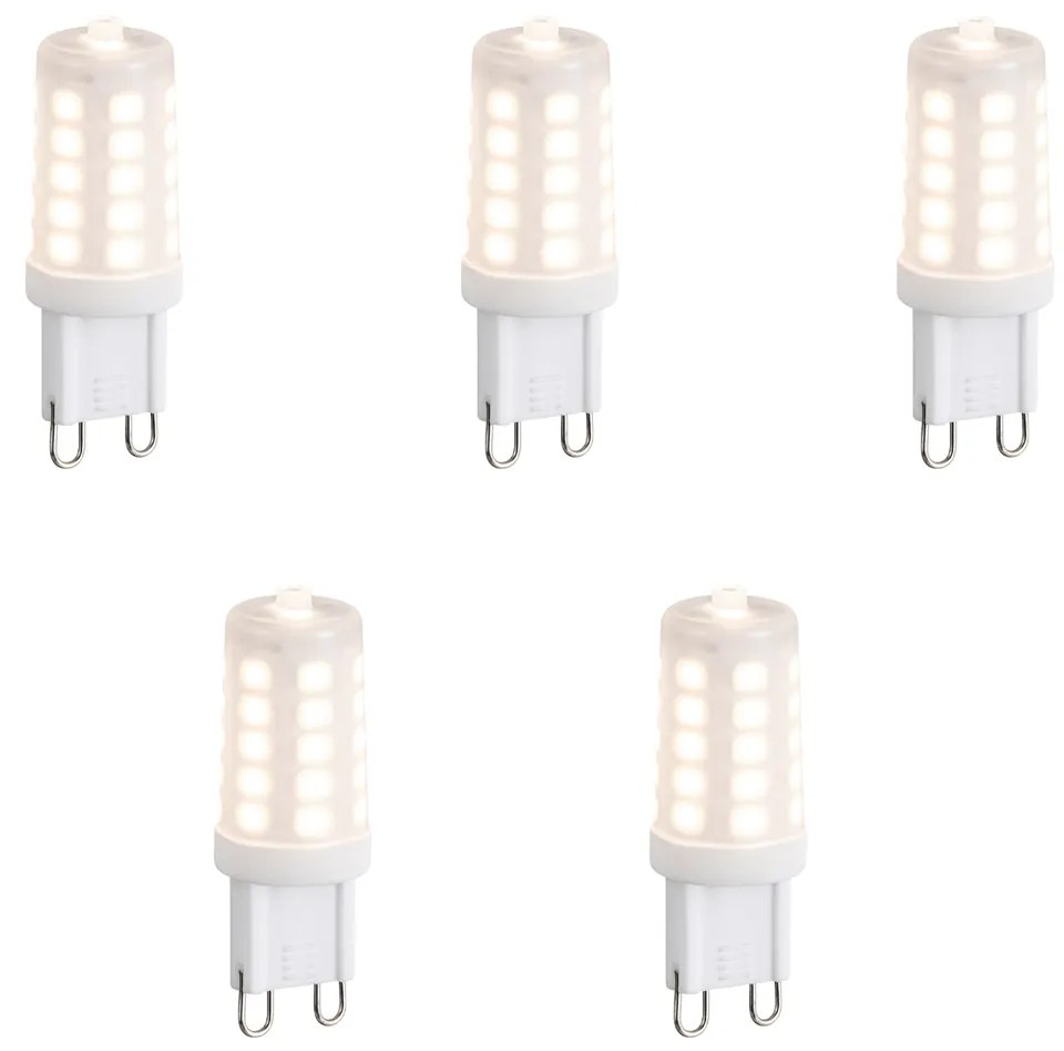 Set de 5 becuri LED G9 reglabile cu intensitatea luminii opal 3W 250lm 2700K