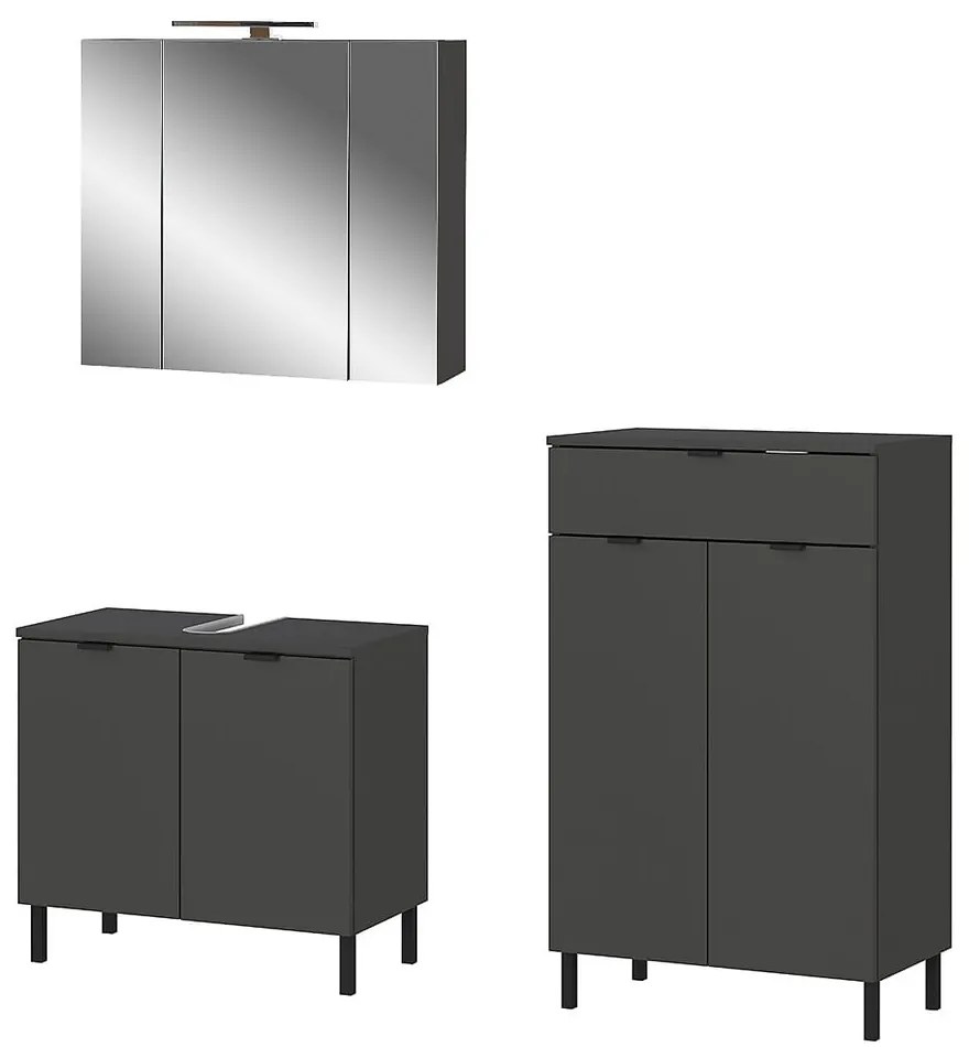 Set mobilă de baie gri antracit Arcena – Germania