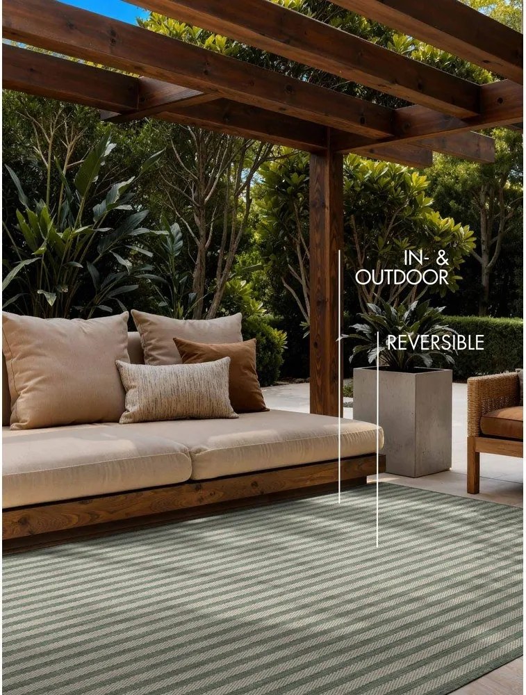 Covor pentru exterior și interior verde/crem 120x170 cm Haringey Linley – Ted Baker