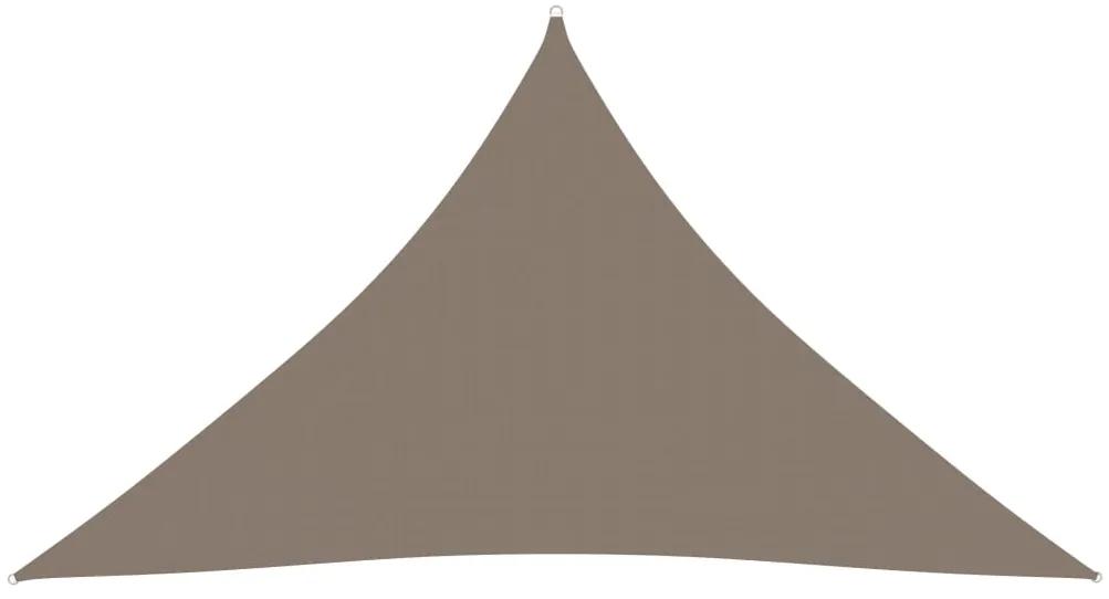 Parasolar gri taupe 2,5x2,5x3,5 m tesatura oxford triunghiular Gri taupe, 2.5 x 2.5 x 3.5 m