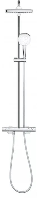 Coloana de dus cu termostat, Grohe Tempesta Cube 250, cu 1 tip de jet, crom, 26689001