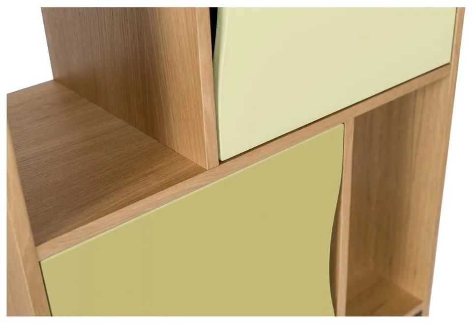 Bibliotecă Woodman Avon Narrow Olive, verde