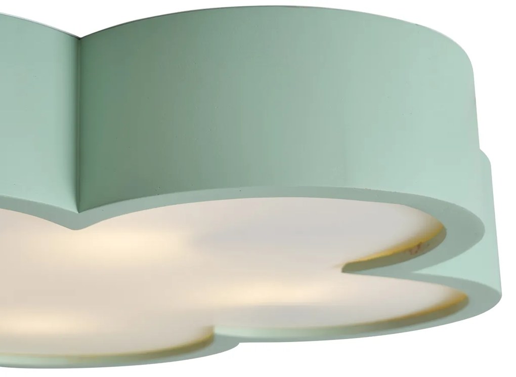 Plafonieră pentru copii verde cu alb - Lucille