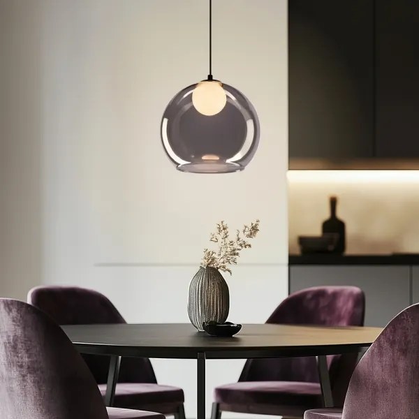 Lustră suspendată pe cablu BRIN 1xG9/15W/230V, negru fumuriu