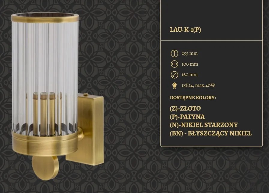 Aplica de perete LUX realizata manual LAURIA KC LAU-K-1