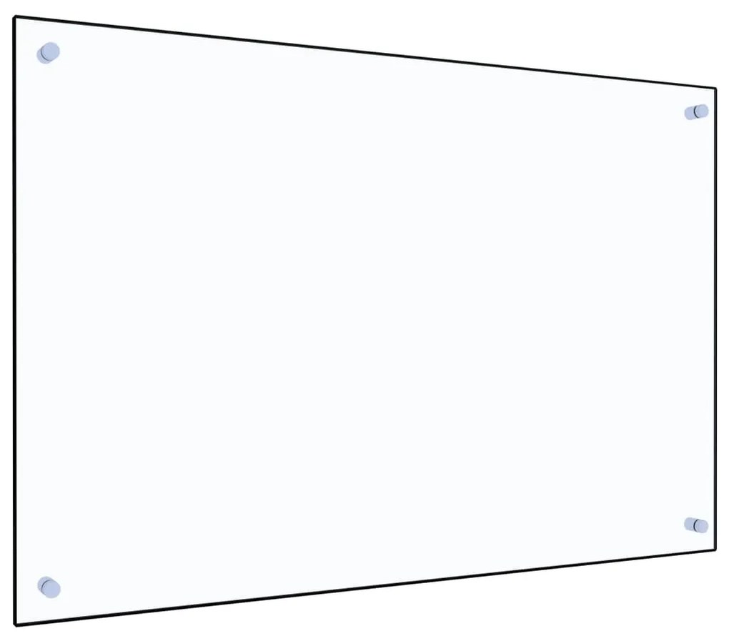 vidaXL Panou antistropi bucătărie transparent 90x60 cm sticlă securiz.