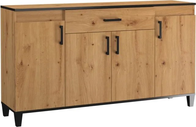 Comodă POLA 16 – 160x40x90 cm – Stejar Artisan