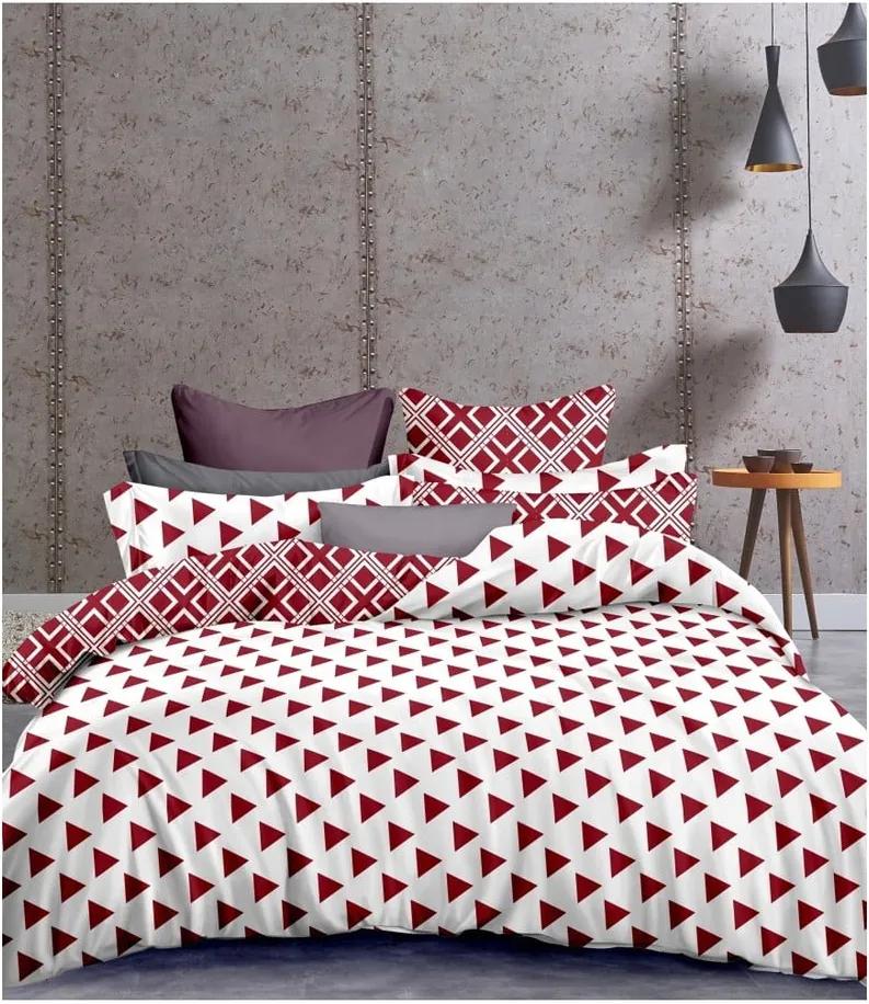 Lenjerie de pat din microfibră pentru pat de 1 persoană DecoKing Hypnosis Triangle Field, 135 x 200 cm