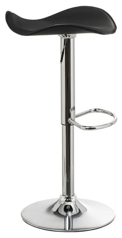 Set de scaune de bar negru cu înălțime ajustabilă 2 buc. tapițat (înălțime șezut 73 cm) – Casa Selección