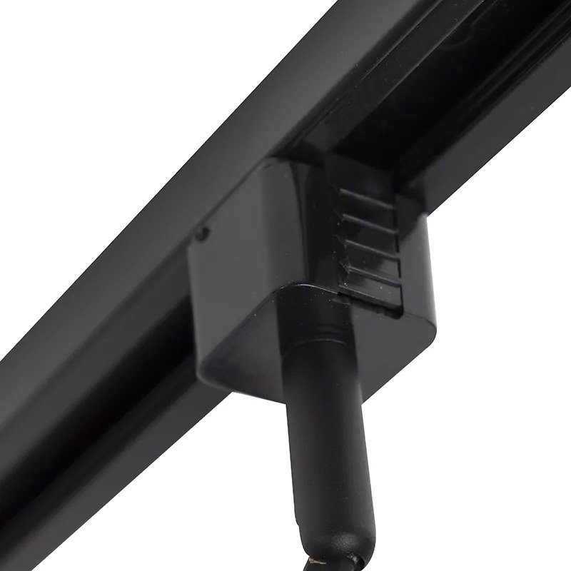 Sistem de iluminat cu șină modern cu 3 spoturi negre monofazate - Iconic Jeany