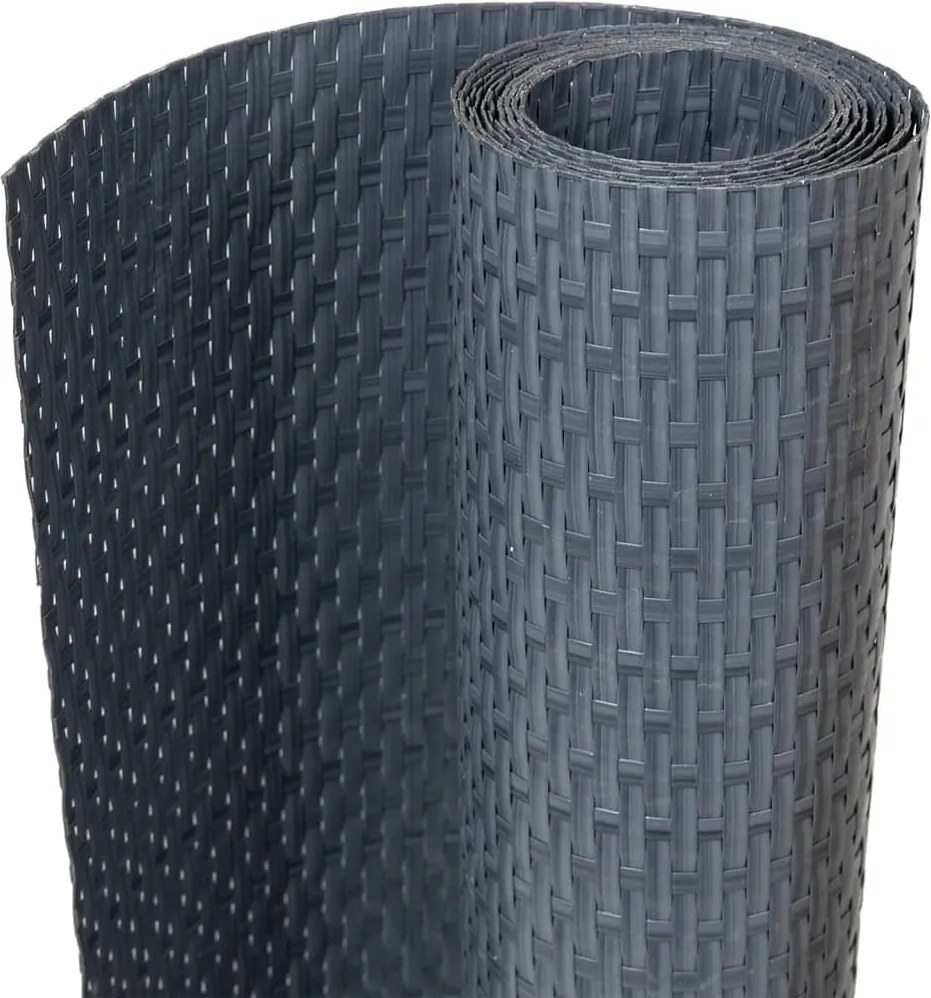 vidaXL Paravan pentru balcon, antracit, 1000x80 cm, poliratan