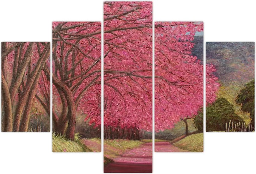 Tablou cu copaci înfloriți (150x105 cm)