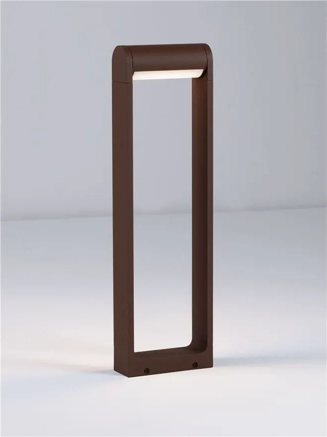 Stalp exterior LED 3000K IP65 Rox corten, H-60cm