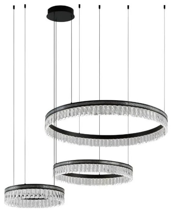 Candelabru din cristal cu LED reglabil, suspendat pe cablu THALIA LED/120W/230V 3000-6000K + telecomandă